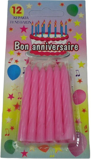 Birthday Candle Happy Birthday in Pink Color 12pcs 285597-285601