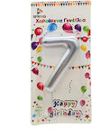 Birthday Candle Number "7" in Silver Color SDS-18557