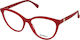 Max Mara Weiblich Brillenrahmen Katzenauge Rot ...