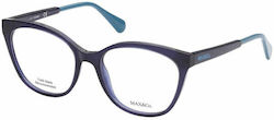 Max & Co Women's Acetate Butterfly Blue Prescri...
