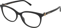 Jimmy Choo Eyeglass Frame Katzenauge Schwarz JC309 DXF