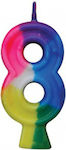 Birthday Candle Number "8" Multicolored 108207