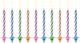 PartyDeco Birthday Candle Regular Multicolored 10pcs SCP-9