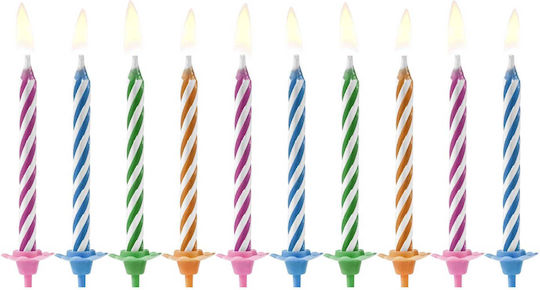 PartyDeco Birthday Candle Regular Multicolored 10pcs SCP-9
