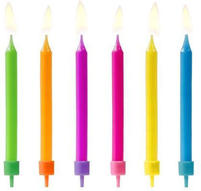 PartyDeco Birthday Candle Regular Multicolored 6pcs (Μiscellaneous colours) SCP-4