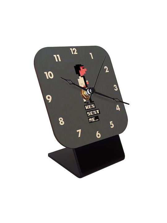 Koupakoupa Tabletop Clock KP_17577_CLOCK-DESK-SQUARE-WOOD