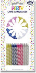 Birthday Candle Regular Multicolored 24pcs