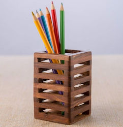 Wooden Pencil Case in Brown Color