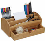 Wooden Desk Organizer in Beige Color