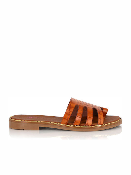 Malesa Flatforms Handmade Women's Sandals Tabac Brown