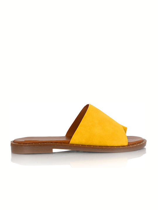 Malesa Handmade Suede Women's Sandals Yellow