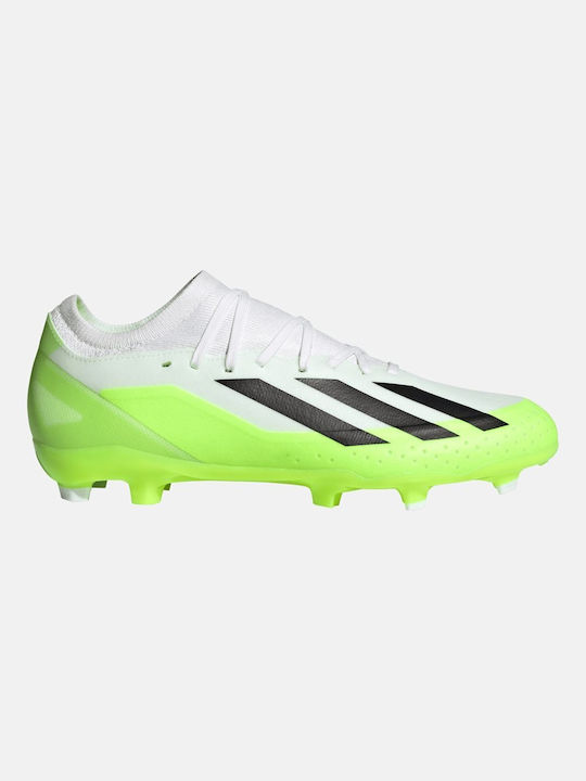 Adidas Crazyfast.3 FG Low Football Shoes FG with Molded Cleats White