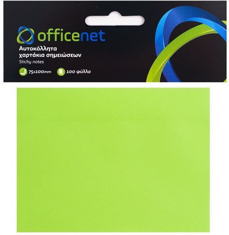Officenet Haftnotizen 100 Blätter Grün 10x10Stück