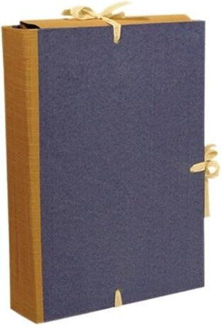 Folder with Rubber Band and Ears for Paper A4 Blue SPINE