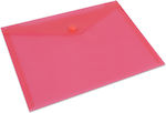 Folder with Button for Paper A5 Red