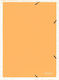 Colorfix Φάκελος Πρεσπάν Διαφανής με Λάστιχο και Αυτιά για Χαρτί A4 Πορτοκαλί