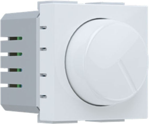 Aca Modys Χωνευτός Διακόπτης Dimmer με Πλαίσιο Κλασικός Περιστροφικός σε Λευκό Χρώμα