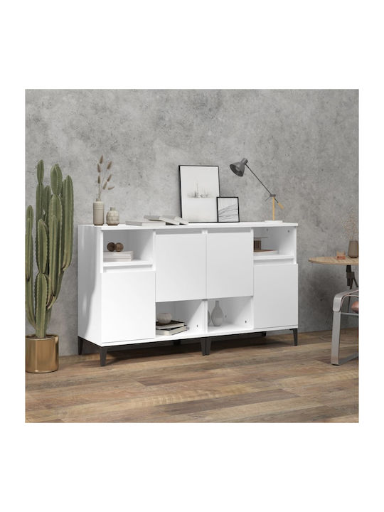 Wooden & Metallic Buffet White L60xW35xH70cm