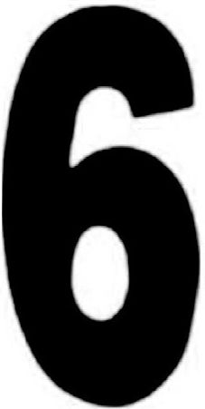 Sign with Number in Black Color 3cm 6308010000005