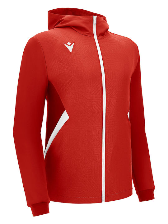 Macron Sweatshirt with Hood Red
