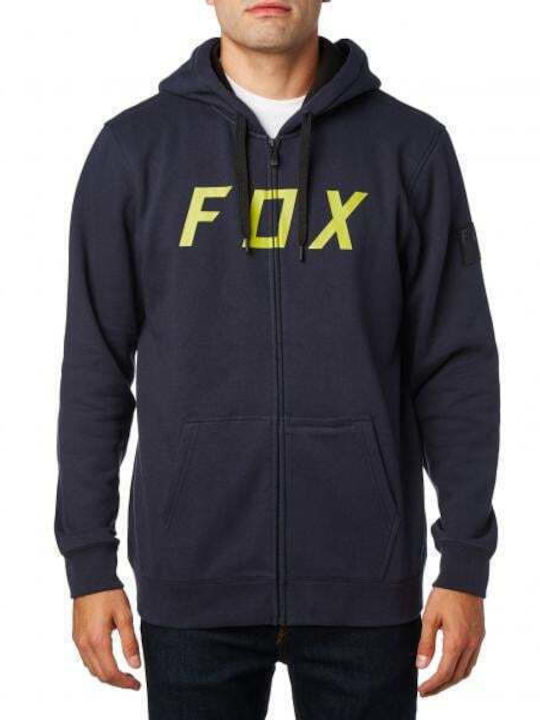 Fox DISTRICT 2 Jachetă cu fermoar pentru bărbați cu glugă și buzunare Albastru marin