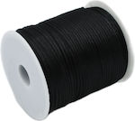 Șiret Satin Negru 2mm x 100m