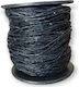 Κορδόνια Μαύρα 1mm x 10m Σετ 10τμχ