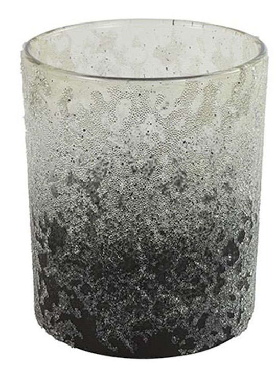 Atmosphera Lisan Glass Candle Holder in Gray Color 9x10x10cm