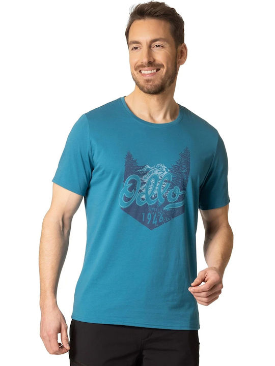 Odlo Ανδρικό T-shirt Κοντομάνικο Μπλε