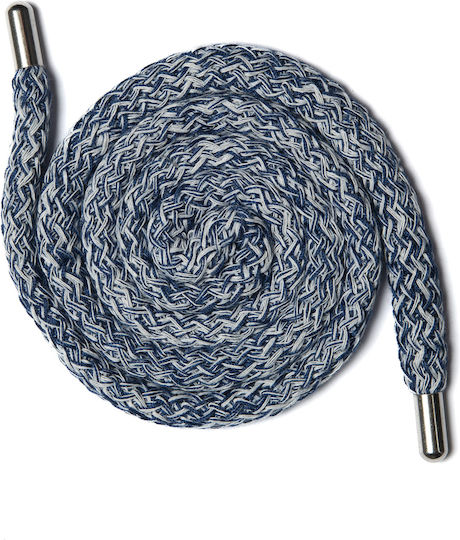 Vostex Round Laces 1.2m 3021 600 20 4 2cm Melange Blue White Plus Finish Nickel 24x10mm