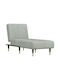 Velvet Recliner Gray L155xW55xH33cm