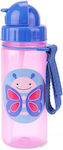 Skip Hop Kids Plastic Water Bottle with Straw Pink 384.5ml