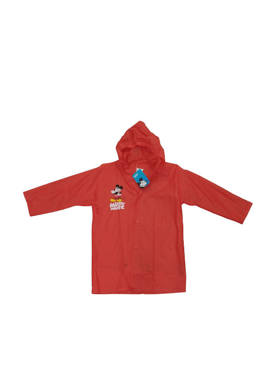 Wasserdicht Kinder Freizeitjacke Kurz mit Kapuze Rot Mickey Mouse
