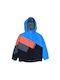 Wasserdicht Kinder Sportjacke Kurz mit Kapuze Blau