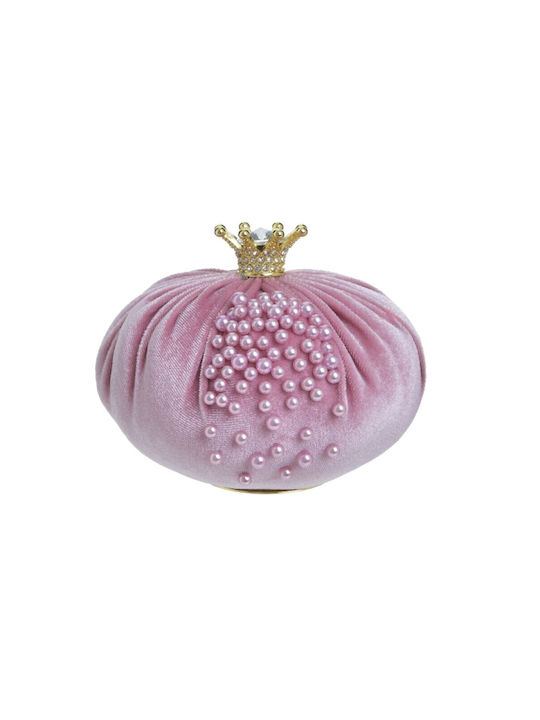 Inart Tabletop Lucky Charm Pumpkin Rose Gold made of Fabric 10x8cm 1pcs