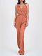 DOT Women's Sleeveless One-piece Suit Orange