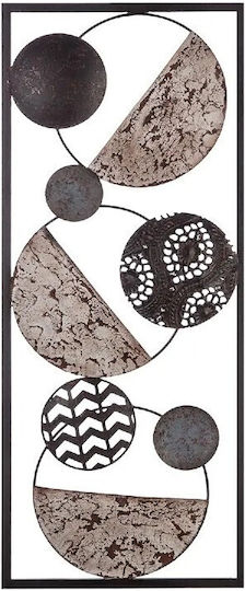 Atmosphera Wanddekoration Geometrisches Element Grau aus Metall 61x61cm