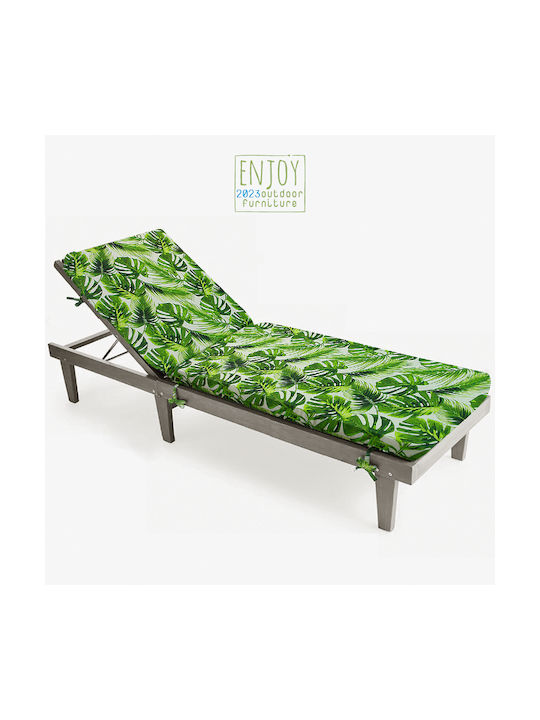 Go Smart Home Pernă Pentru Pat De Soare Cu Spătar Verde Waterproof 195x60cm