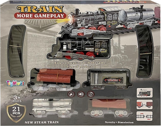 ToyMarkt Set with Train with Light and Smoke for 3+ years+ Years