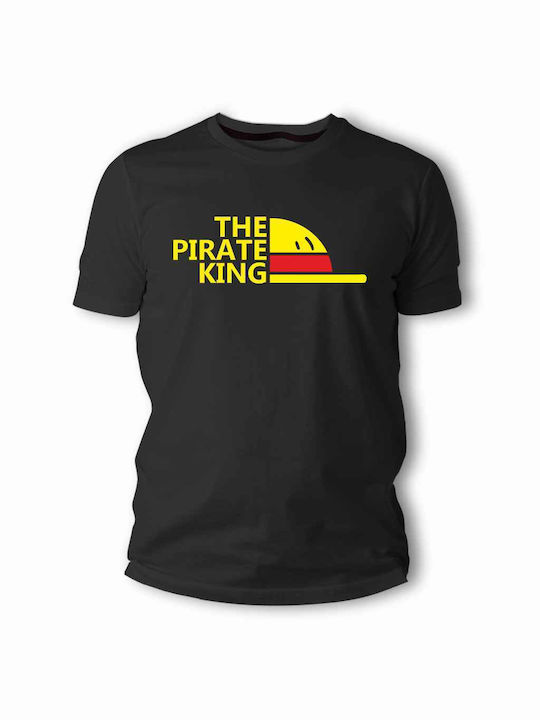 TS30012 Μαύρο μπλουζάκι T-Shirt με στάμπα Pirate king