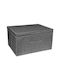 Tpster Plastic Storage Box with Lid Gray 41x35x20cm