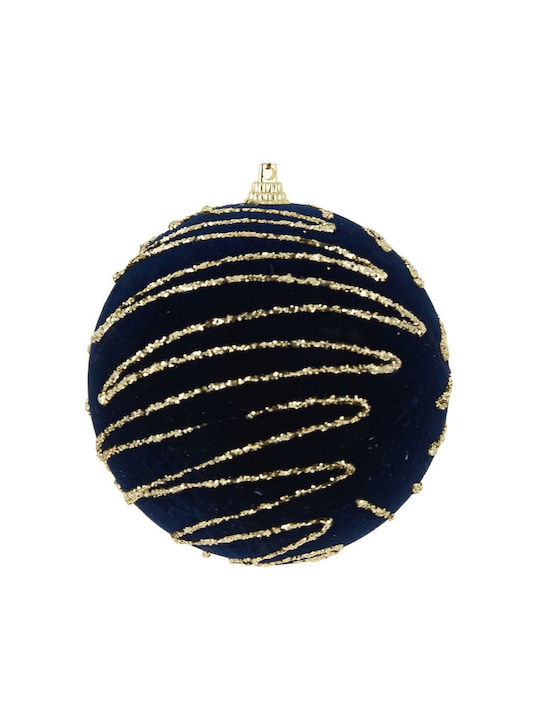 Christmas Ball Ornament Blue 10x10cm