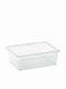 DEA home Пластмаса Кутия за съхранение с капак Прозрачен 40x30x13см 1бр