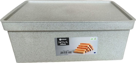 Viomes Plastic Storage Box with Lid Gray 35.5x25.5x13.5cm 1pcs