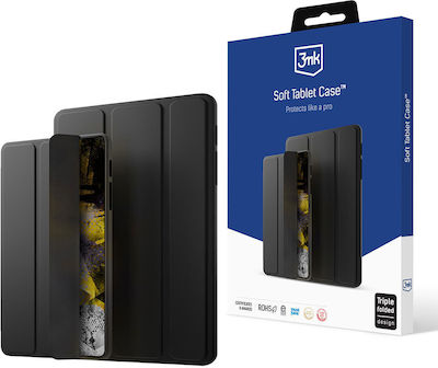3MK Soft Flip Cover Δερματίνης Μαύρο (Galaxy Tab A7 Lite)