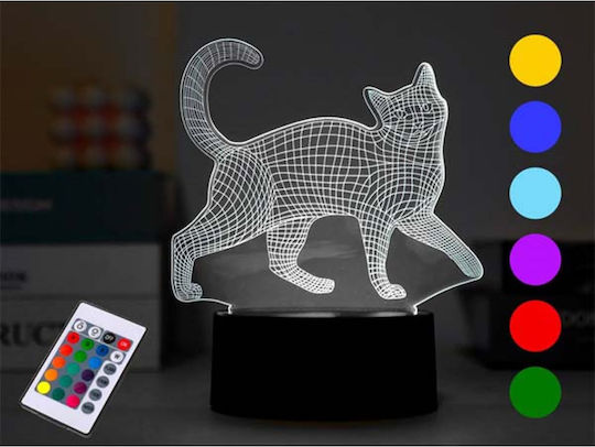 I-Total Διακοσμητικό Φωτιστικό XL2330 LED RGB 3D Illusion 12x17εκ.