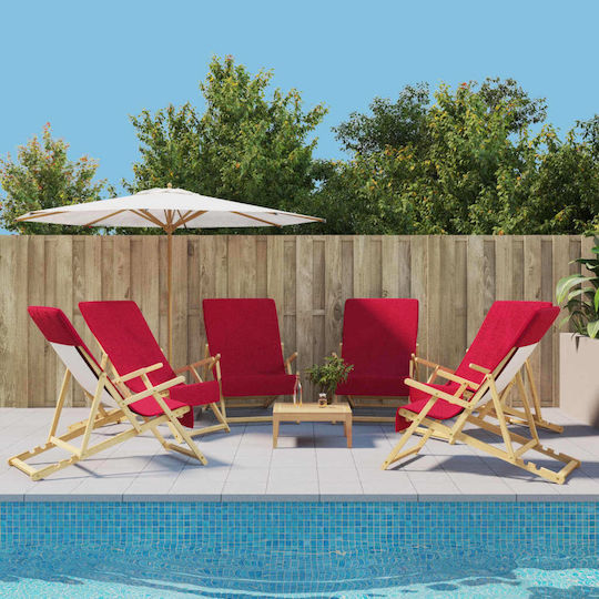 vidaXL Set 6 Hotel Face Towels 135x60 cm 400gsm Burgundy