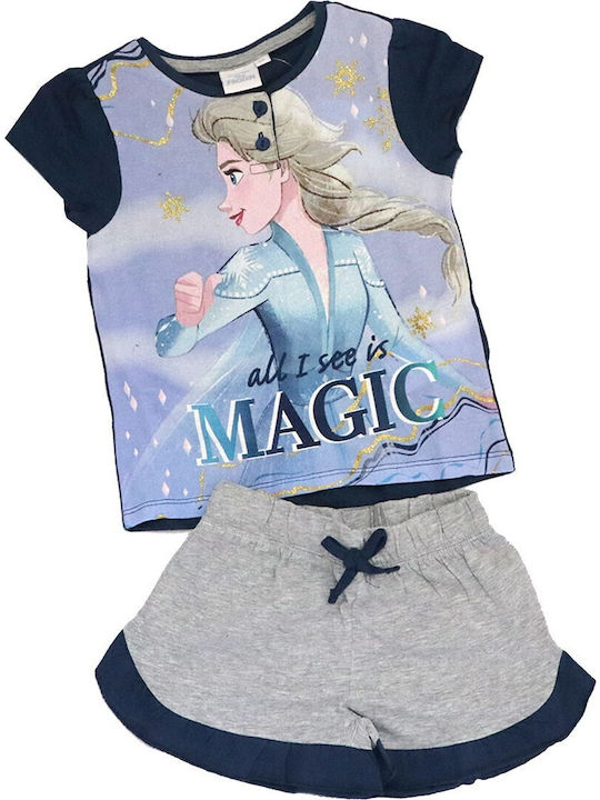 Disney Kids' Pajamas Summer Navy Blue Frozen