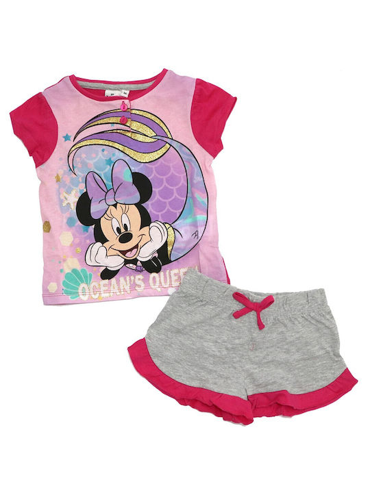 Disney Pijama pentru copii De vară De bumbac Gri Minnie Mouse