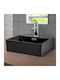 ML-Design Wall Mounted Countertop Sink Ceramic 41.5x36.5x13cm Black